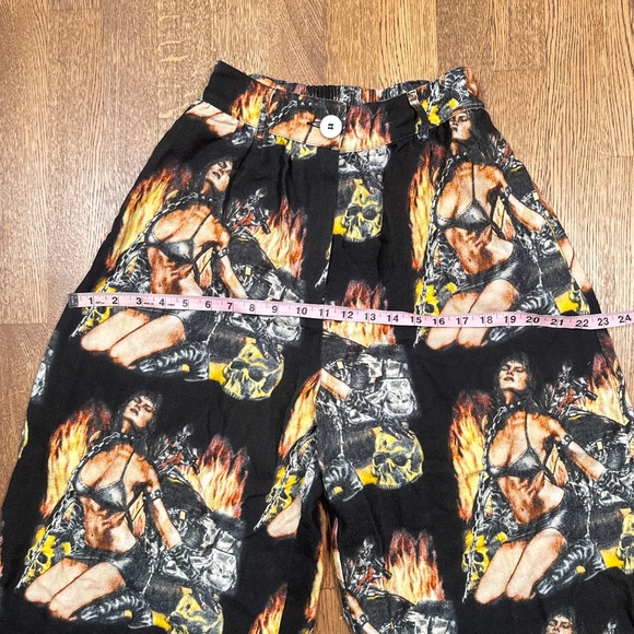 Fashion Brand Company Penelope Gazin Motorcycle Pinup Girl Woven Pants Womens S - Picture 10 of 10